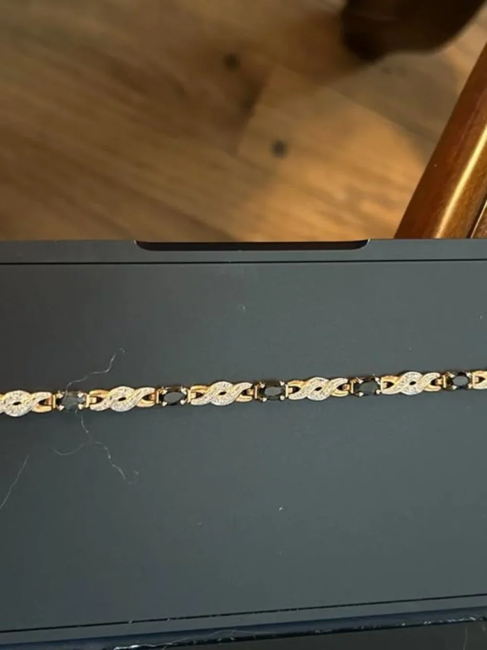 Lovely Sterling Silver Sapphire Tennis Bracelet